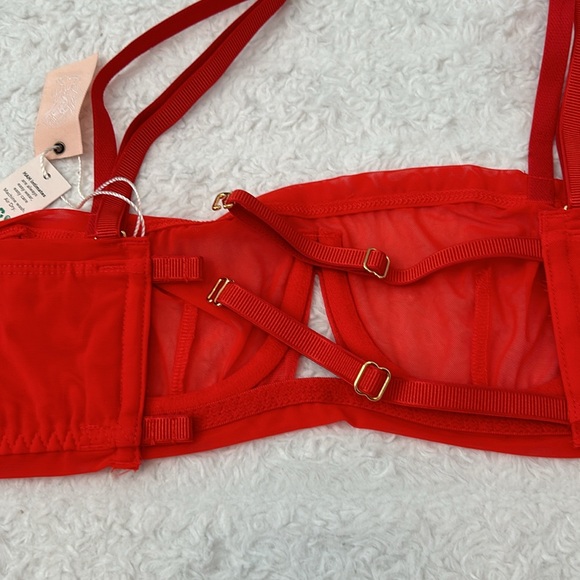 NWT We Are HAH Wired Bra in Blood Orange size : 30-38 B - Picture 5 of 5